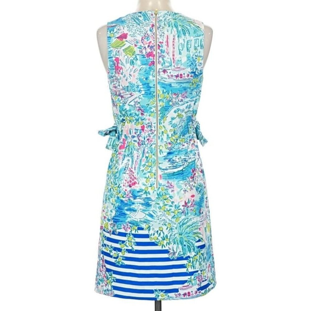 Women Lilly Pulitzer Marli Stretch Postcards From Positano Shift Dress Size 2 - Picture 2 of 4